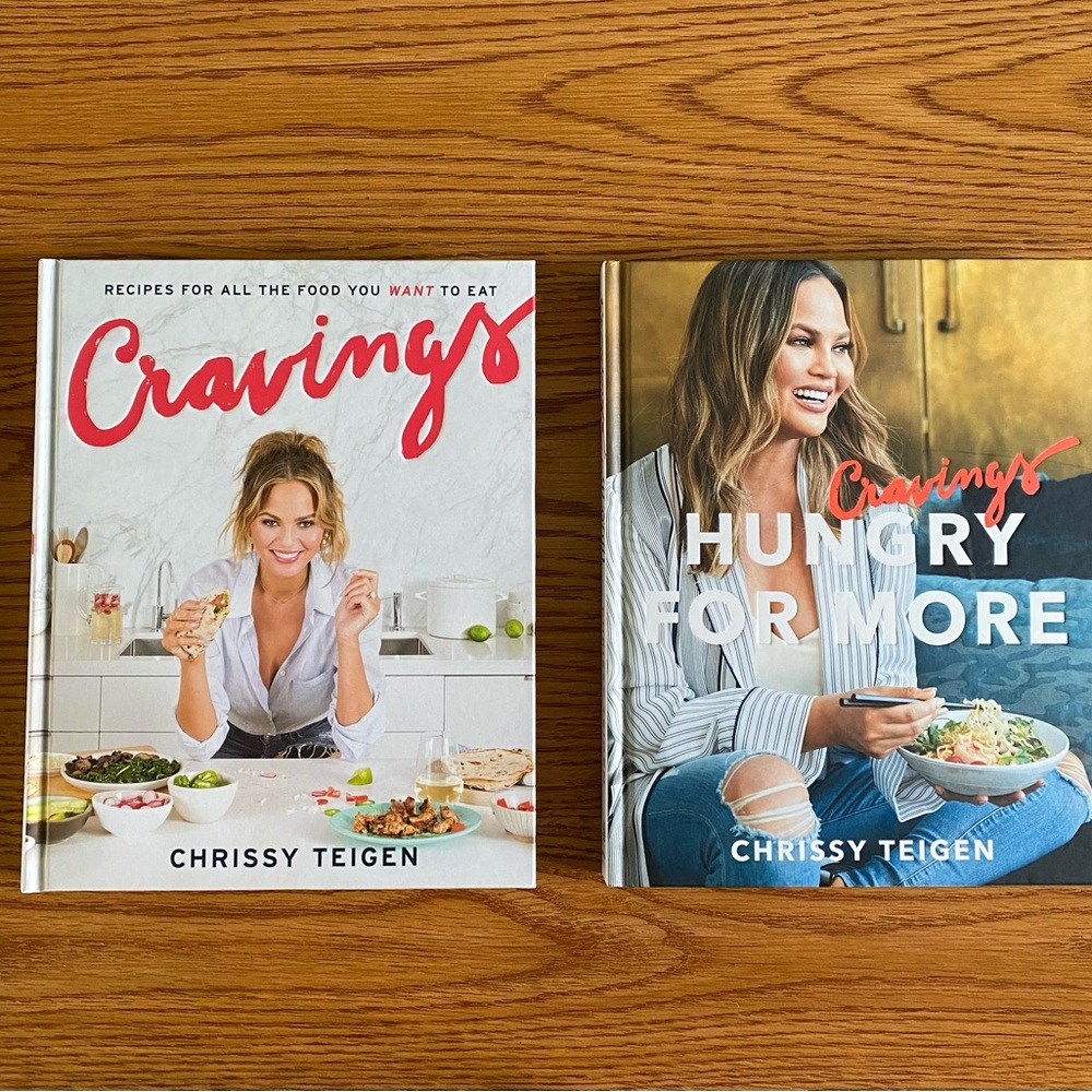 Two Chrissy Teigen Cravings Cookbooks, New.